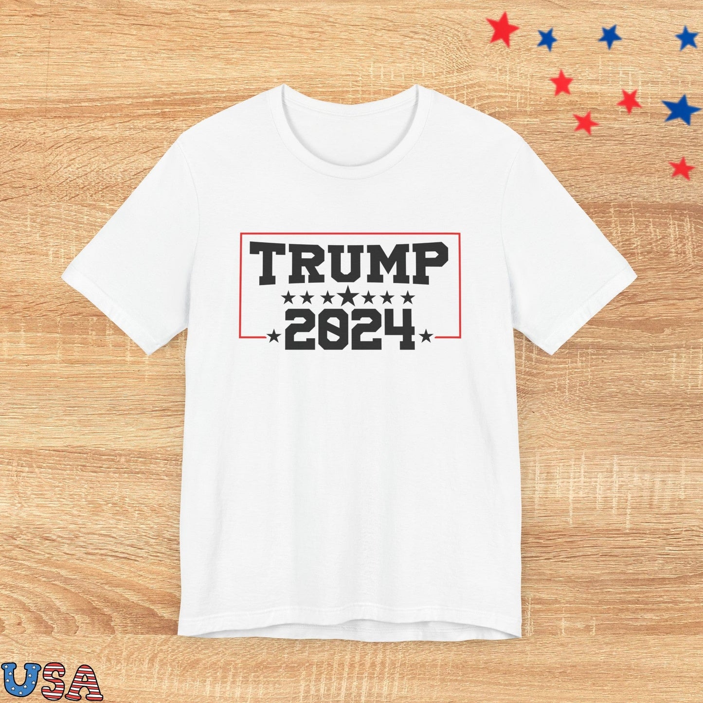 patriotic stars T-Shirt White / S Trump Stars 2024