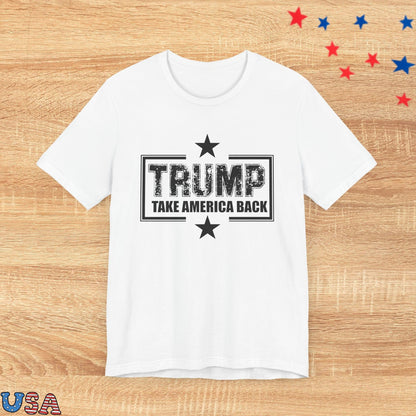 patriotic stars T-Shirt White / S Trump Take America Back