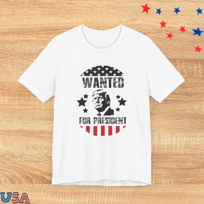 patriotic stars T-Shirt White / S Wanted for President