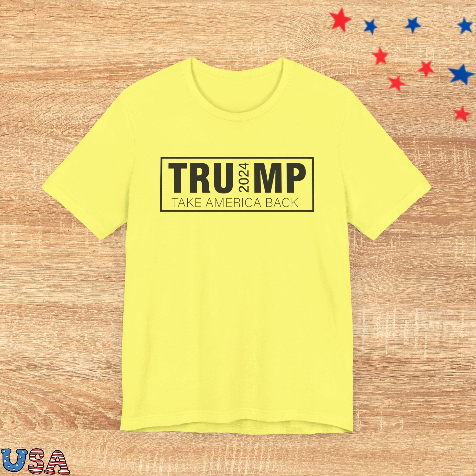 patriotic stars T-Shirt Yellow / XS Trump 2024 Take America Back